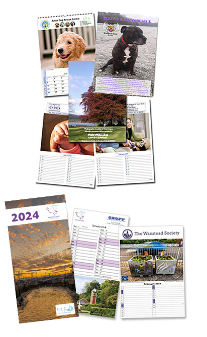 A selection of Charity Calendars
